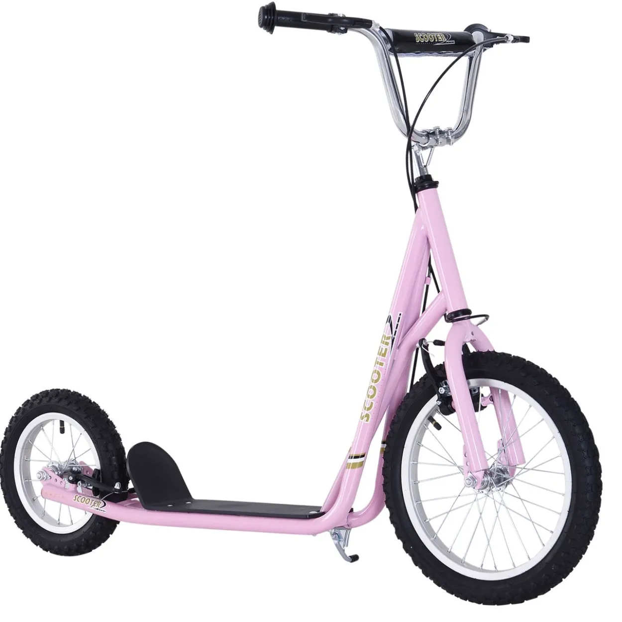 Kinderroller mit Bremsen 16/12 Zoll Rosa