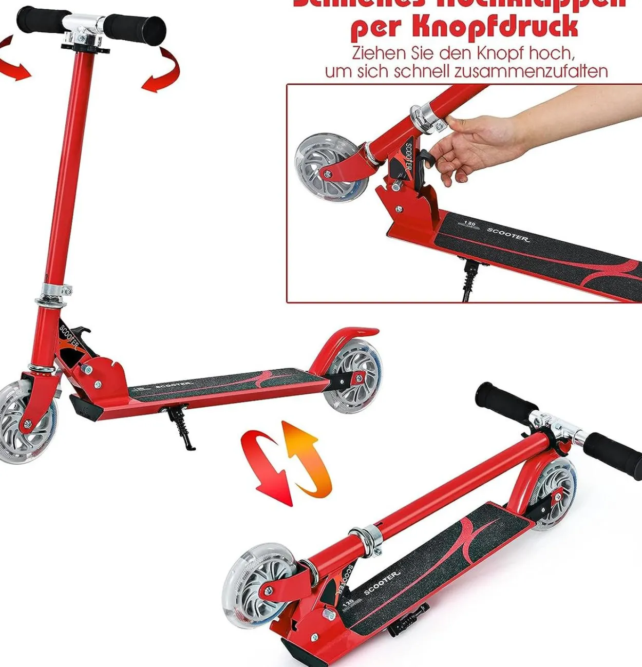 Kinder Roller mit LED Rädern