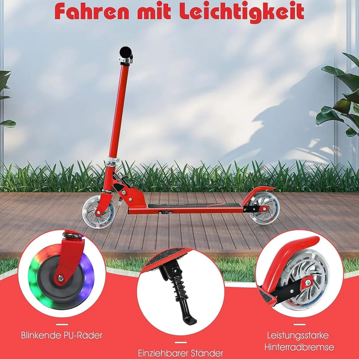Kinder Roller mit LED Rädern