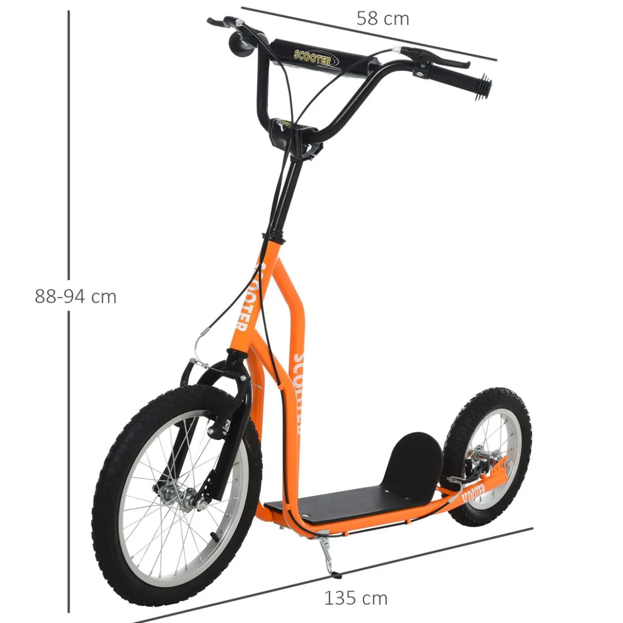 Kinderroller mit Luftreifen16/12 Zoll Orange