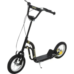 Kinderroller mit Luftreifen 12 Zoll Schwarz
