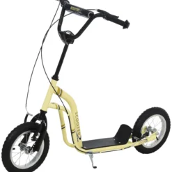 Kinderroller Scooter Kickboard mit Luftreifen, Beige