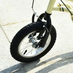 Kinderroller Scooter Kickboard mit Luftreifen, Beige