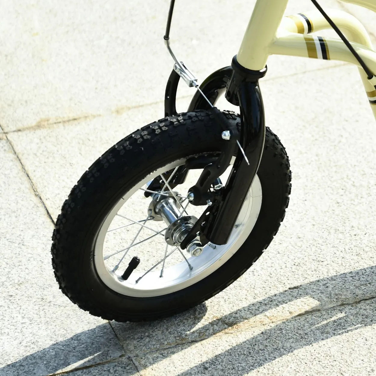 Kinderroller Scooter Kickboard mit Luftreifen, Beige