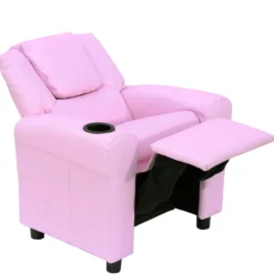 Kindersessel, Minisessel, Kindersofa für 3-6 Jahre alt, Liegefunktion, Rosa, 62 x 56 x 69 cm