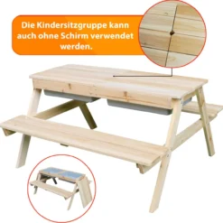 Kindersitzgruppe Edi mit Wasserbecken und Sonnenschirm