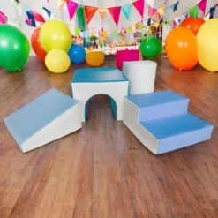 Kinder Softbausteine 4 tlg. - Grau/Blau