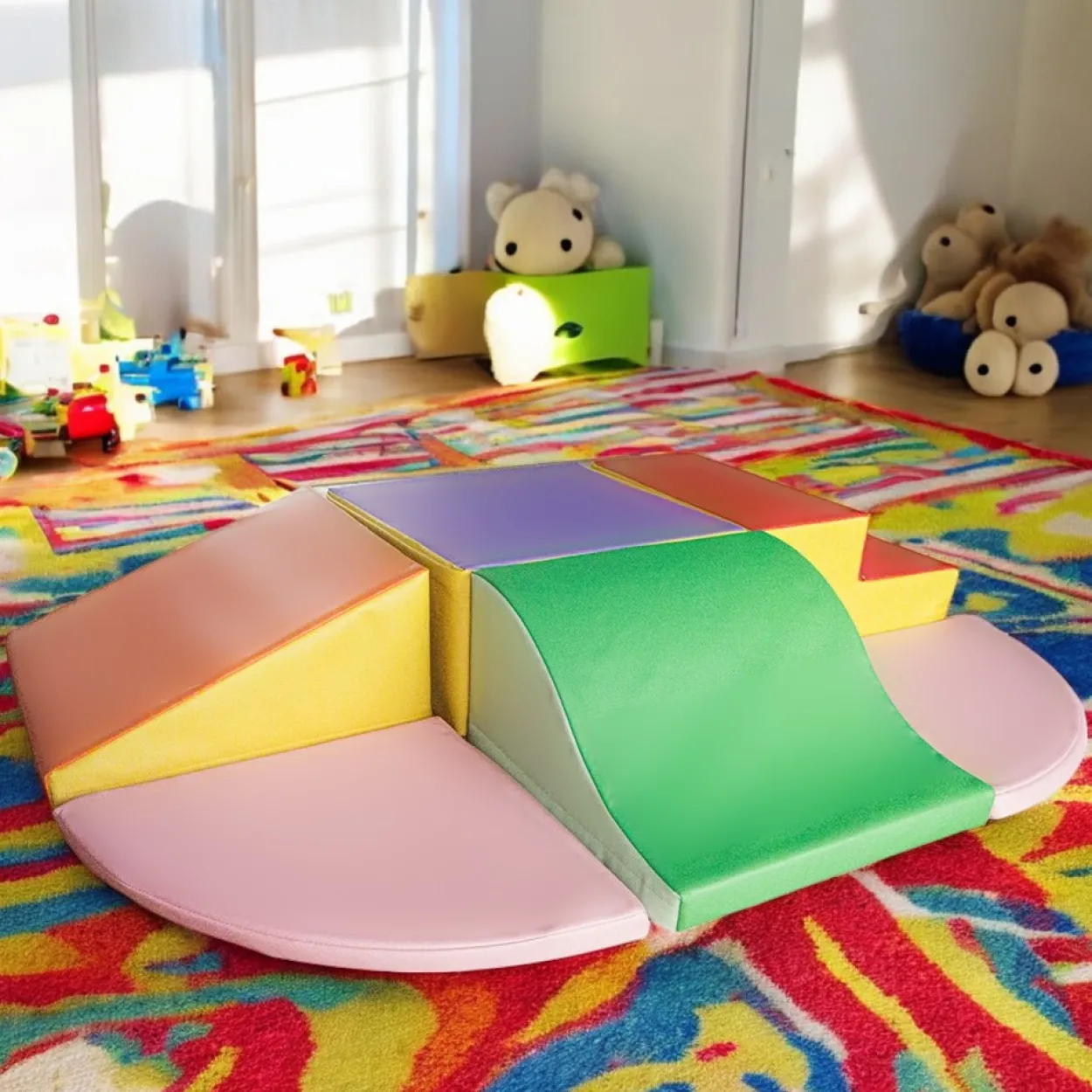 Kinder Softbausteine 6 tlg. - Mehrfarbig