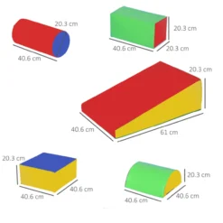 Kinder Softbausteine 5 tlg. - Mehrfarbig