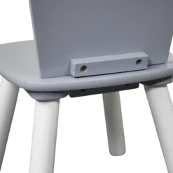 Kindertisch mit 2 Stühlen, grau - 3er Set