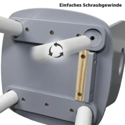 Kindertisch mit 2 Stühlen, grau - 3er Set