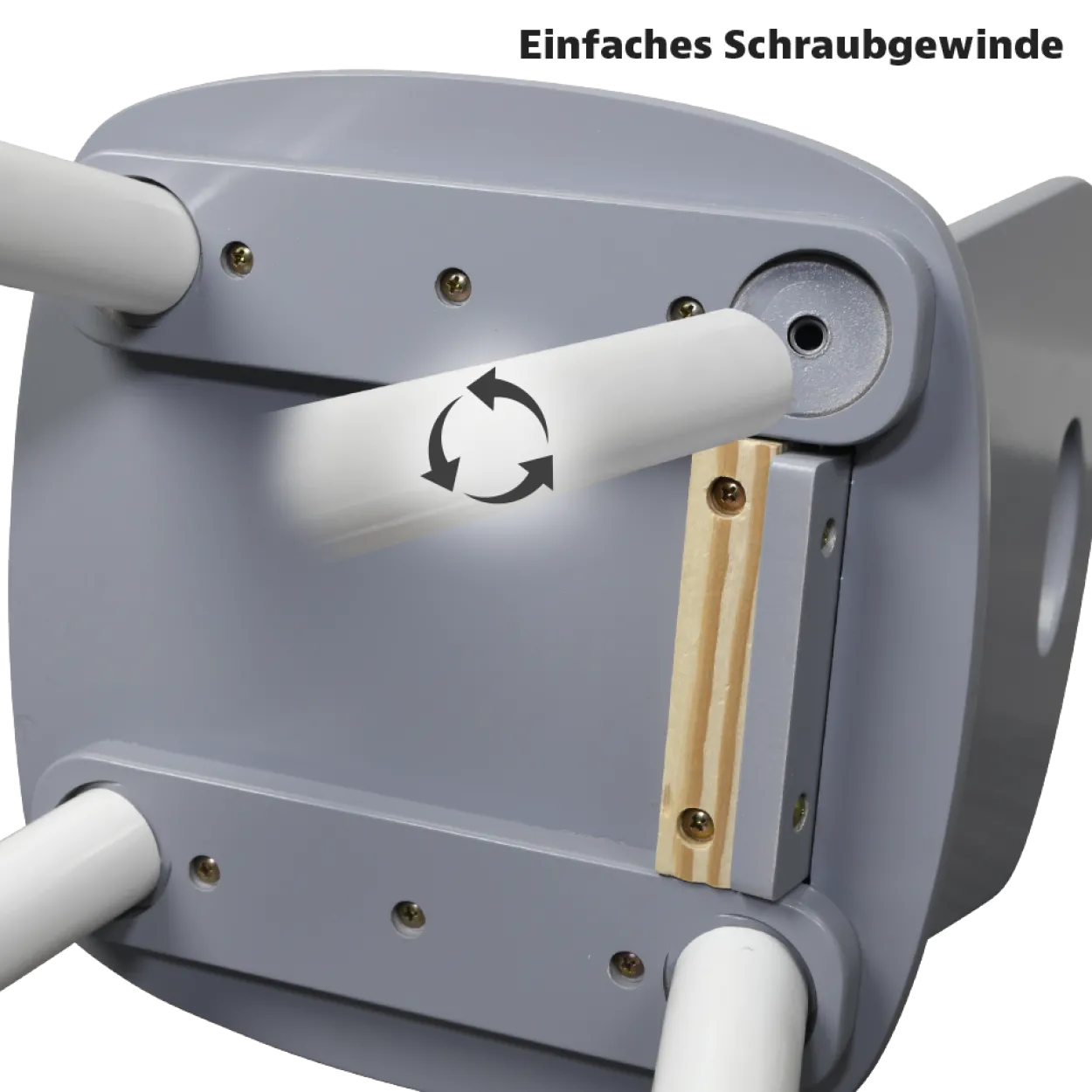 Kindertisch mit 2 Stühlen, grau - 3er Set