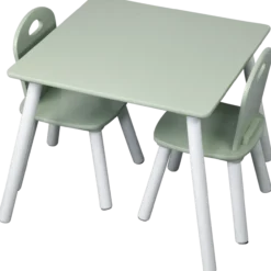 Kindertisch mit 2 Stühlen, mint - 3er Set