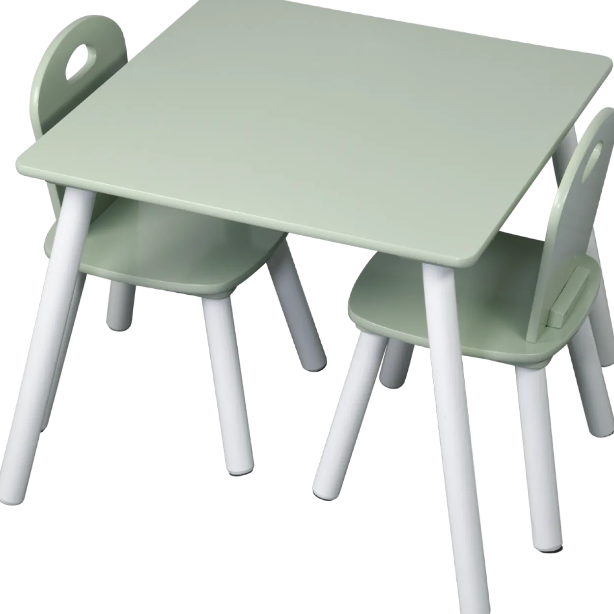 Kindertisch mit 2 Stühlen, mint - 3er Set