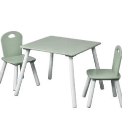 Kindertisch mit 2 Stühlen, mint - 3er Set