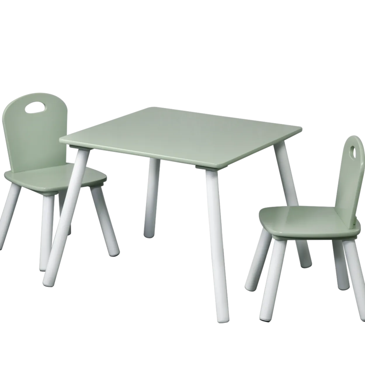 Kindertisch mit 2 Stühlen, mint - 3er Set