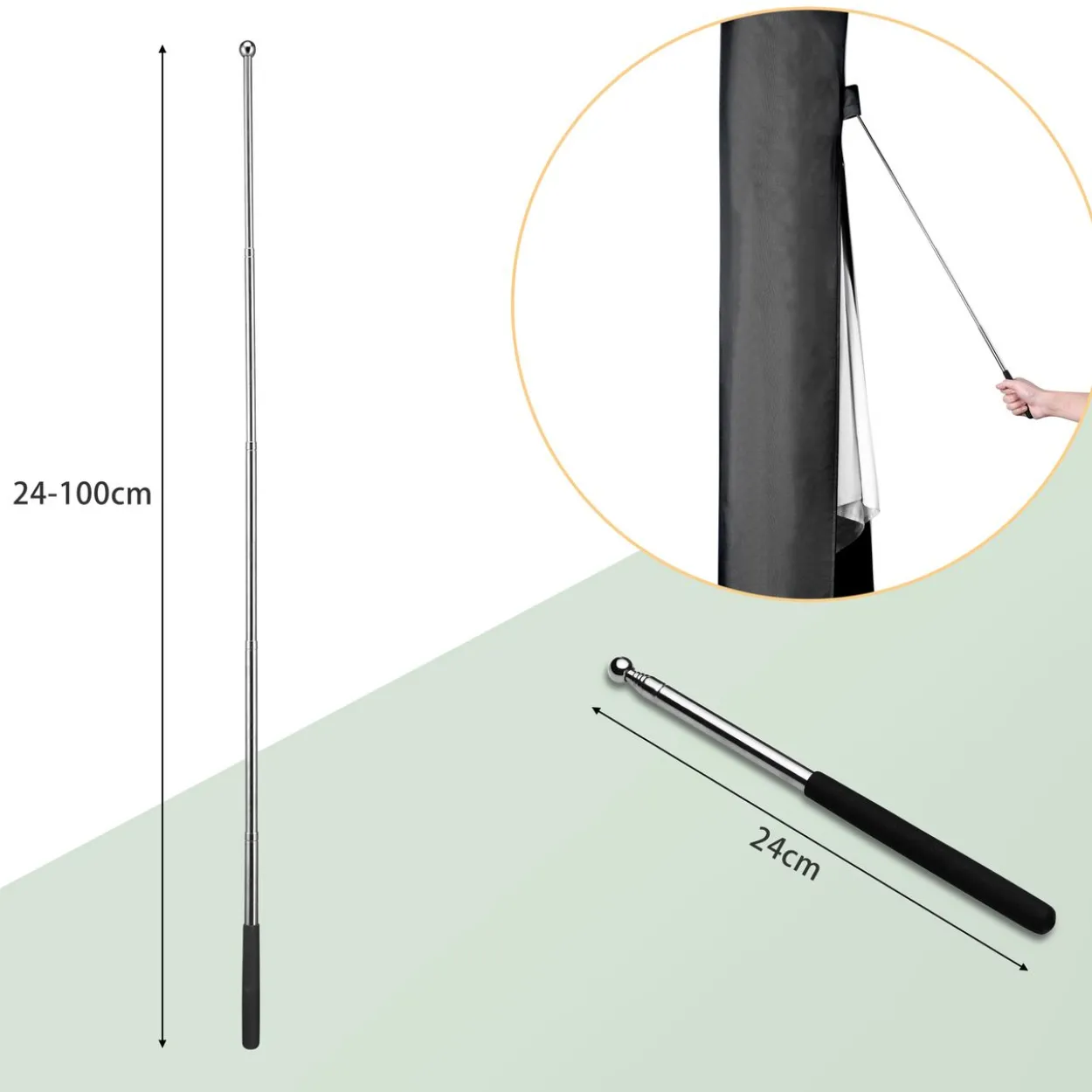 Kingsleeve Abdeckung Sonnenschirm Anthrazit Ø330cm