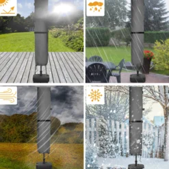 Kingsleeve Abdeckung Sonnenschirm Anthrazit Ø330cm