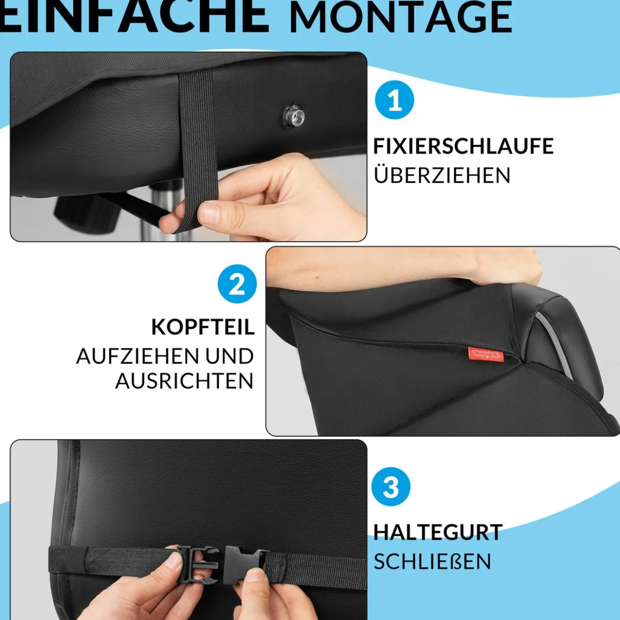 Kingsleeve Autositzbezug Schwarz 160x66cm Vordersitz