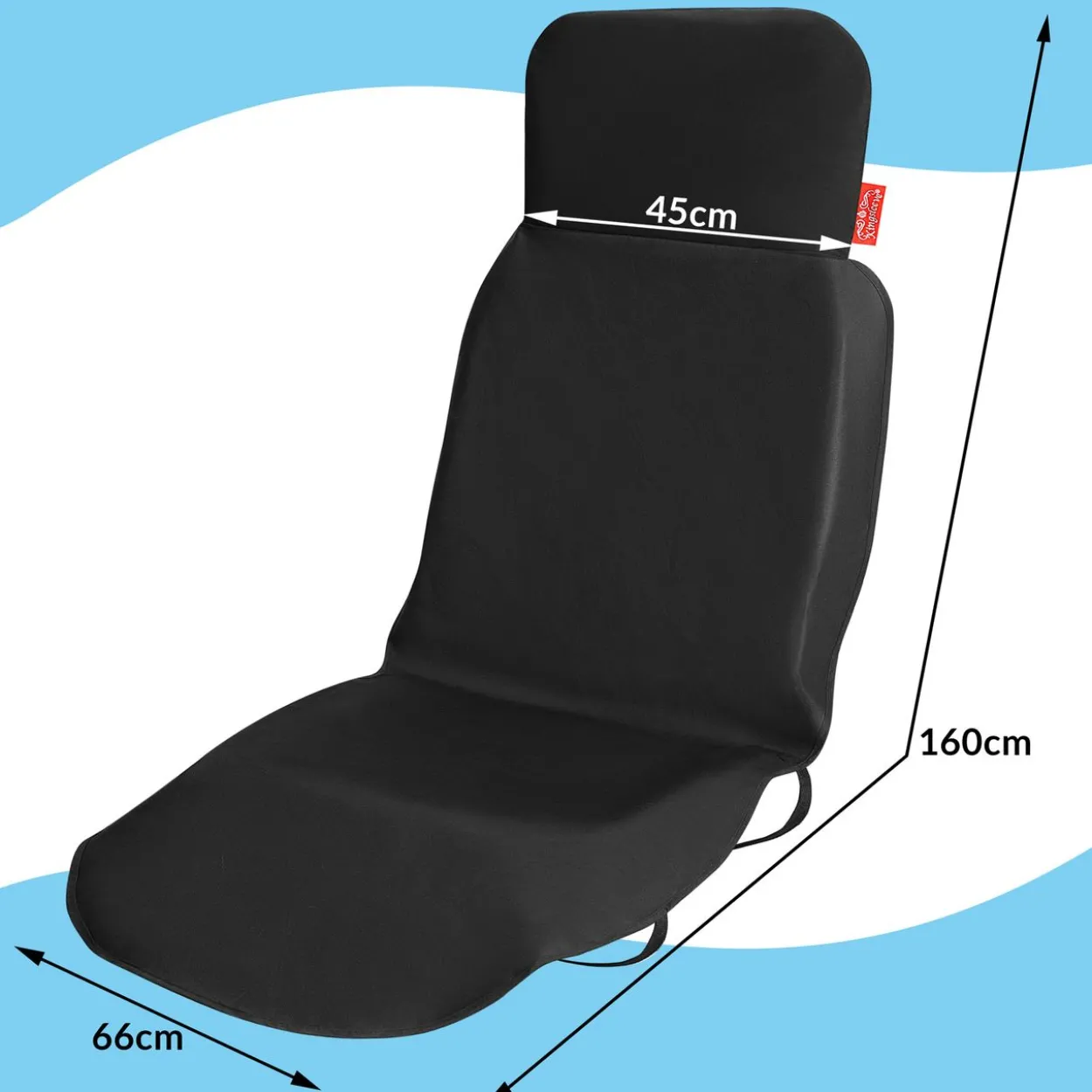 Kingsleeve Autositzbezug Schwarz 160x66cm Vordersitz