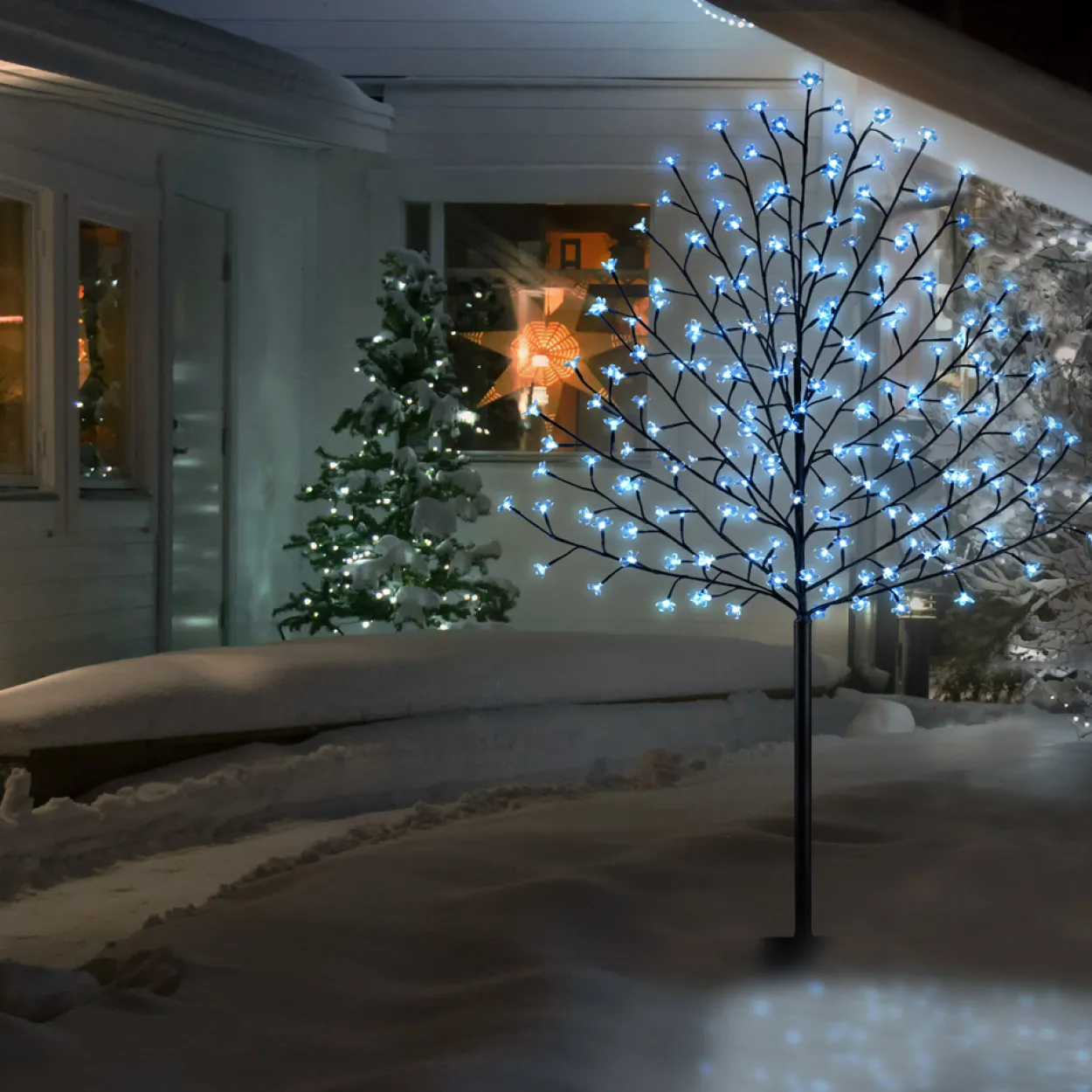 Kirschblütenbaum 220 LED 220cm blau