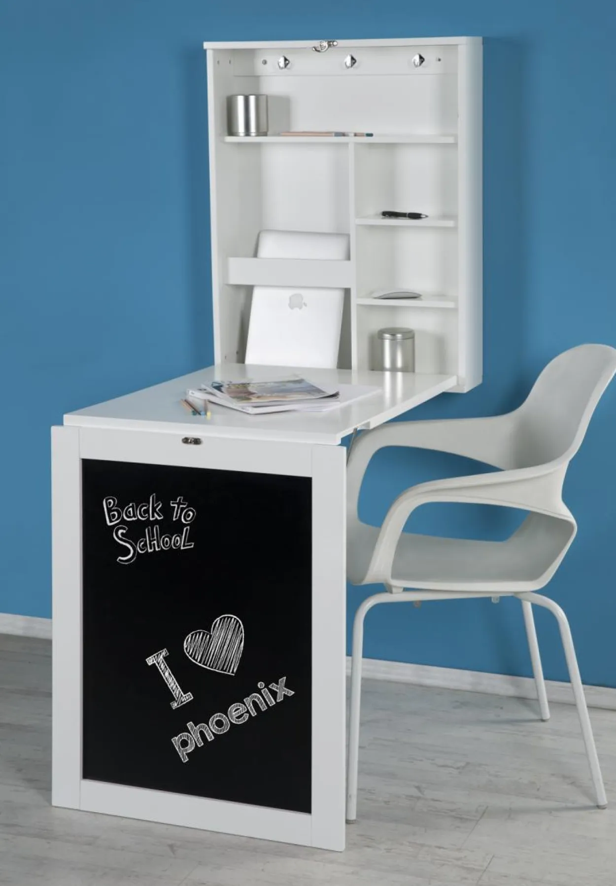 Klapptisch Country mit Schrank, Weiss