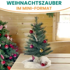 Kleiner Künstlicher Weihnachtsbaum 60 cm beleuchtet batteriebetrieben