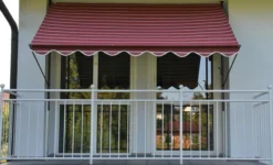 Klemmmarkise bordeaux/creme 250 cm