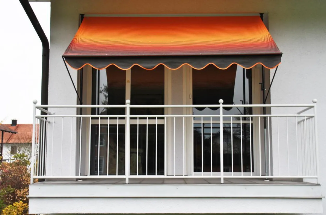 Klemmmarkise orange/braun 300 cm