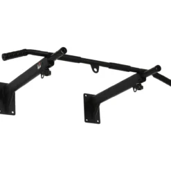 Klimmzugstange pull up bar Wandmontage Reckstange mit Ösen für Boxsack Stahl Schwarz ca. 93,5 x 65 x 17 cm
