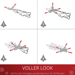 künstlicher Weihnachtsbaum 1,8 m Christbaum Tannenbaum PVC PE Metall Grün Ø90 x 180 cm
