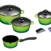 Kochtopfset Aluguss Induktion Grün