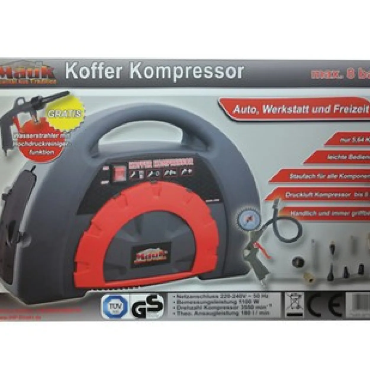 Koffer-Kompressor max. 8 bar
