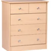 Kommode Buche 60 x 70 x 35 cm Sideboard Anrichte mit 5 Schubladen