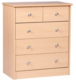 Kommode Buche 60 x 70 x 35 cm Sideboard Anrichte mit 5 Schubladen