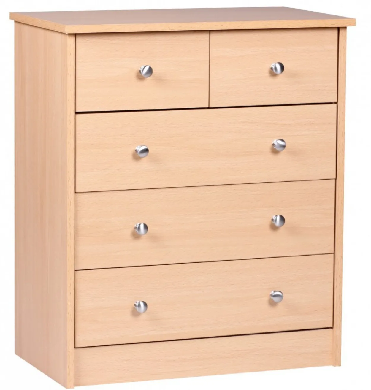 Kommode Buche 60 x 70 x 35 cm Sideboard Anrichte mit 5 Schubladen