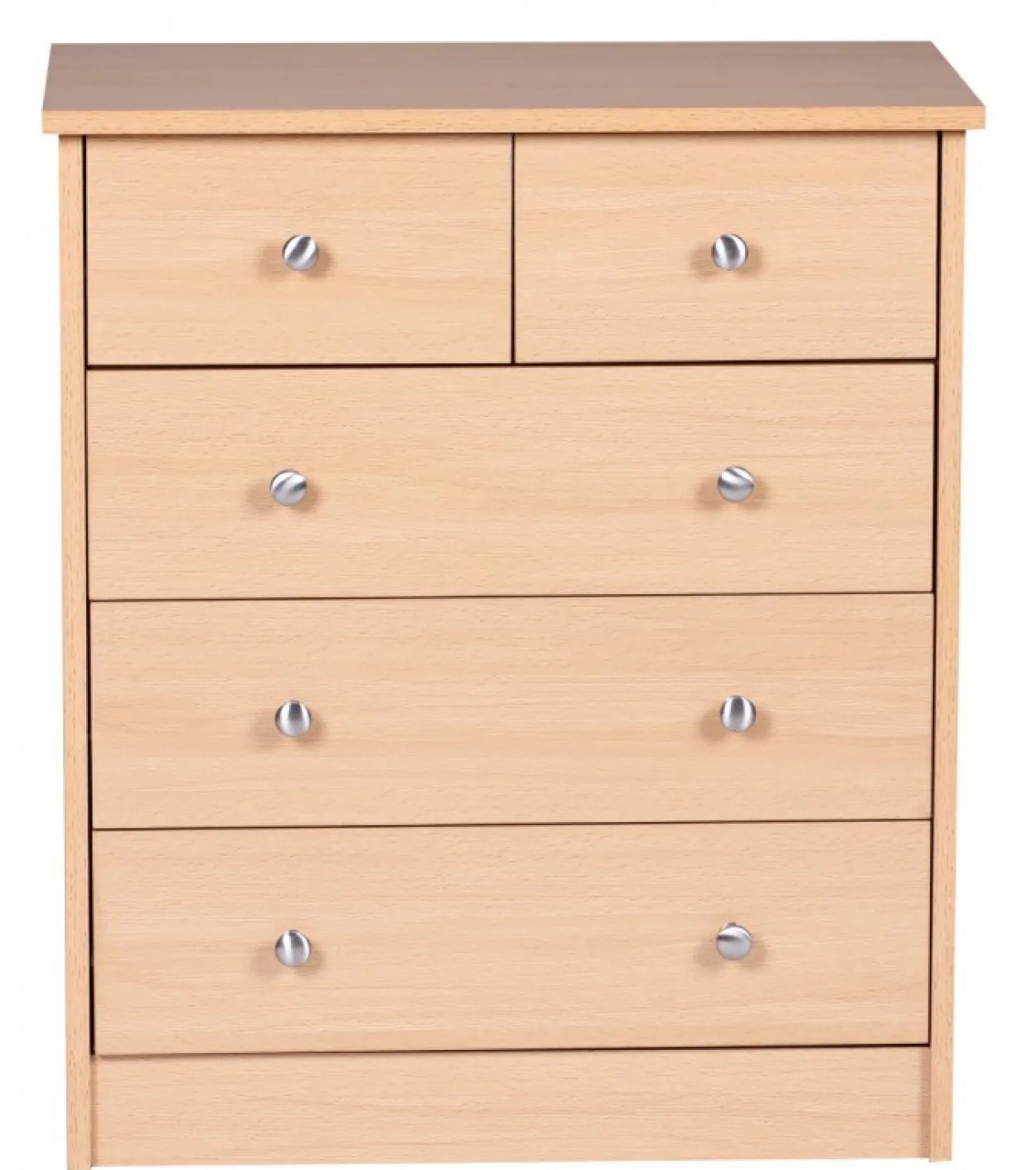 Kommode Buche 60 x 70 x 35 cm Sideboard Anrichte mit 5 Schubladen