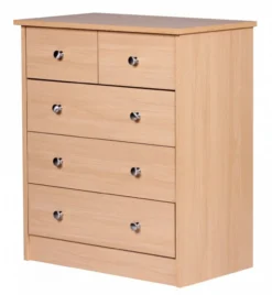 Kommode Buche 60 x 70 x 35 cm Sideboard Anrichte mit 5 Schubladen