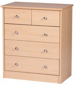 Kommode Buche 60 x 70 x 35 cm Sideboard Anrichte mit 5 Schubladen