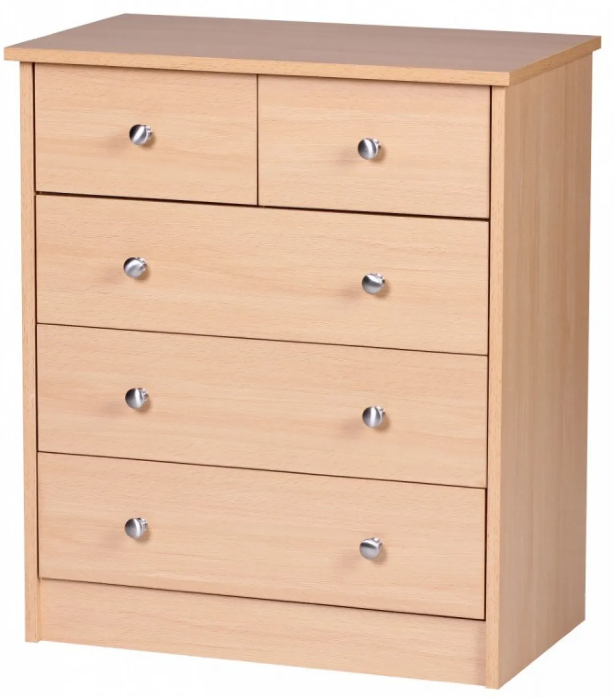 Kommode Buche 60 x 70 x 35 cm Sideboard Anrichte mit 5 Schubladen