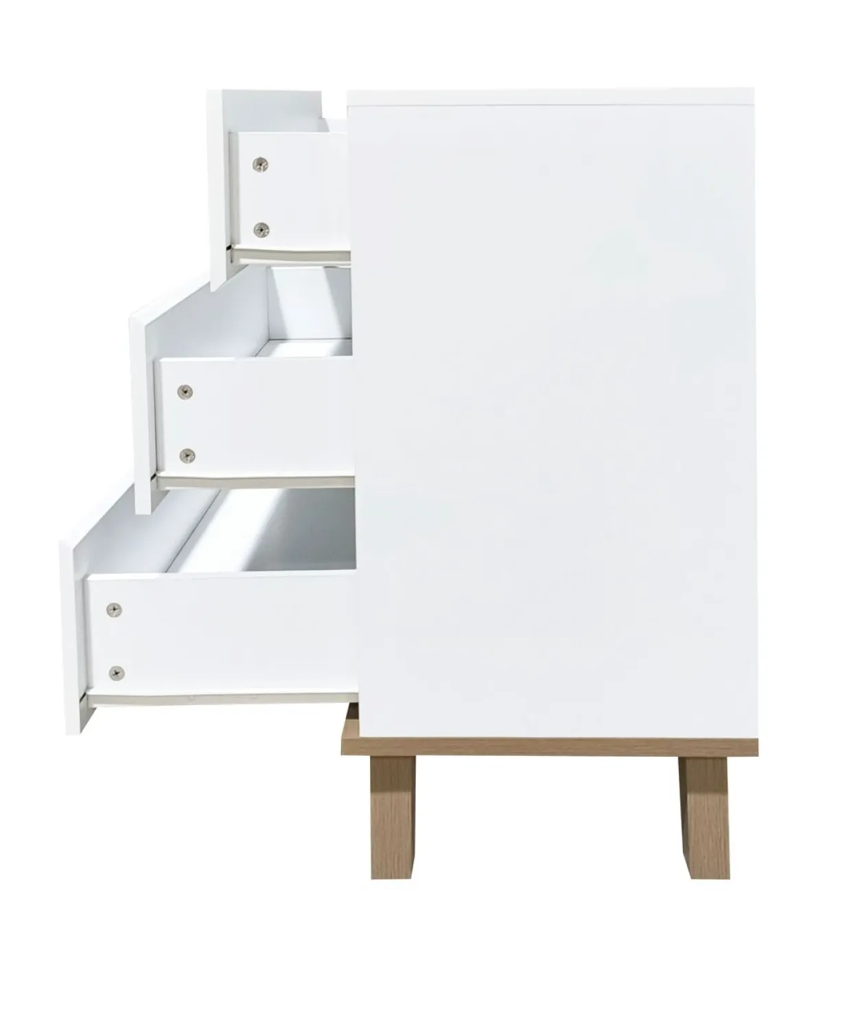 Kommode, ca. 80 x 39,5 x 78,9 cm - Weiß