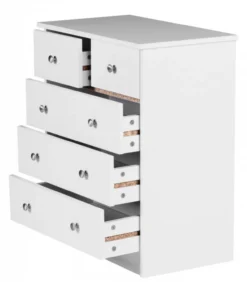 Kommode Weiß 60 x 70 x 35 cm Sideboard Anrichte mit 5 Schubläden