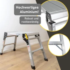kompakte Arbeitsplattform mit Antirutsch-Oberfläche