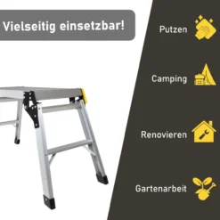 kompakte Arbeitsplattform mit Antirutsch-Oberfläche