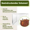 Komposter 750L mit Deckel und Bodengitter, Metallkomposter