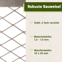 Komposter 750L mit Deckel und Bodengitter, Metallkomposter