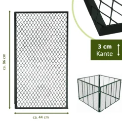 Komposter mit Deckel 80x80x70 cm, dunkelgrün – stabiler Metallkomposter für Garten