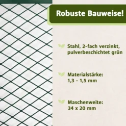 Komposter mit Deckel 80x80x70 cm, dunkelgrün – stabiler Metallkomposter für Garten
