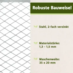 Komposter mit Deckel 100x100x75 cm, silber – stabiler Metallkomposter für Garten