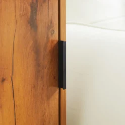 Konsolentisch, Flurtisch mit Schrank, Sofatisch im Industriedesign Natur